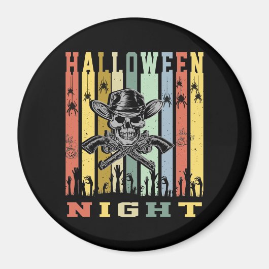 Schädelwaffe, Halloween-Nacht Magnet (Vorne)