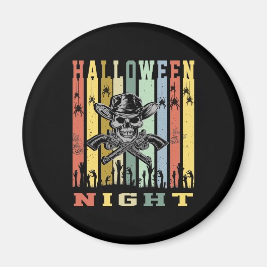 Schädelwaffe, Halloween-Nacht Magnet (Vorne)