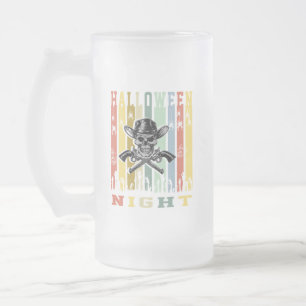 Schädelwaffe, Halloween-Nacht Mattglas Bierglas