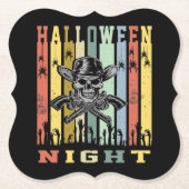 Schädelwaffe, Halloween-Nacht Untersetzer (Vorderseite)