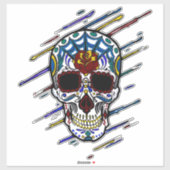 Schädelzucker Aufkleber (Blatt)