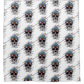 Schädelzucker Duschvorhang (Vorderseite)