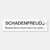 SCHADENFREUDE AUTOAUFKLEBER (Vorne)