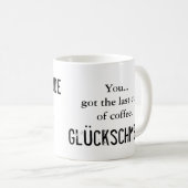 Schadenfreude gegen Glückschmerz Kaffeetasse (VorderseiteRechts)