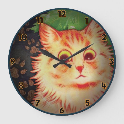 SCHÄDLICH KATZKITTE GROßE WANDUHR (Vorderseite)