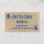 Schädliche Kontrolle Spinnen und Web Visitenkarte (Vorderseite)