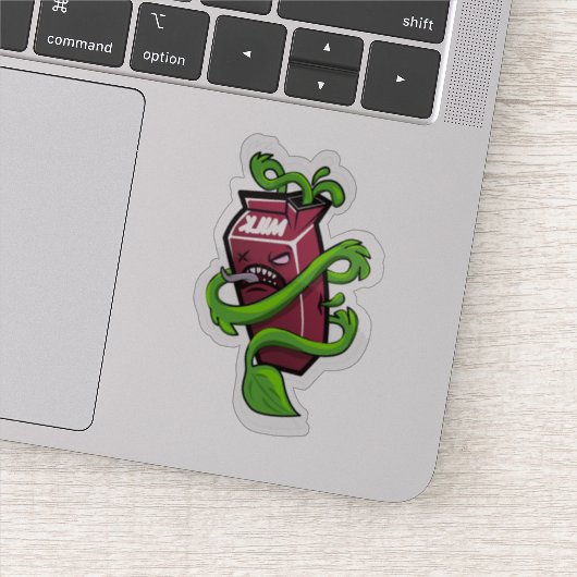 Schädliche Milch Aufkleber (Detail)