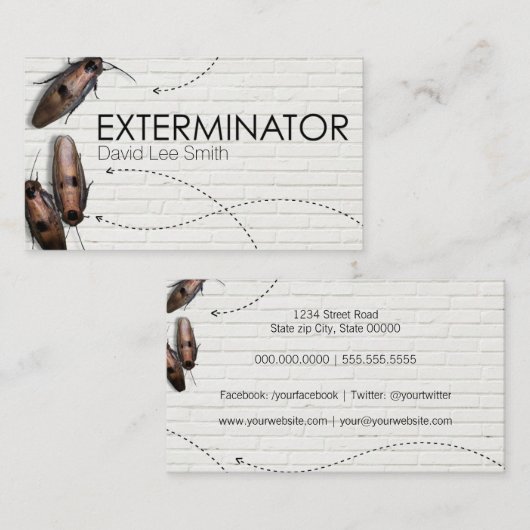 Schädling-Kontrolle Visitenkarte (Vorne/Hinten)