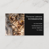 Schädlingsbekämpfer für Hornets Wespe Kontrolle Visitenkarte (Rückseite)