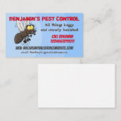 Schädlingsbekämpfung im Cartoon Funny Fly Kontroll Visitenkarte (Vorne/Hinten)