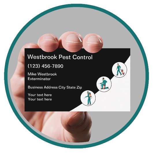 Schädlingsbekämpfung Kontrolle Visitenkarte
