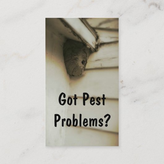 Schädlingsbekämpfungsmittel Kontrolle Visitenkarte (Rückseite)