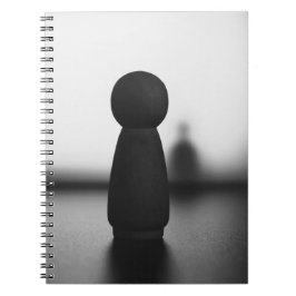 Schaduw van een mentale toestand. notizblock