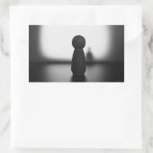 Schaduw van een mentale toestand. rechteckiger aufkleber (Tasche)