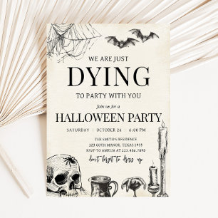 Schaedel sterben auf der Halloween-Party Einladung