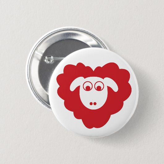 Schaf-Abzeichen Button (Vorne & Hinten)