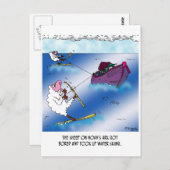 Schaf auf dem Ark Water Ski Postkarte (Vorne/Hinten)