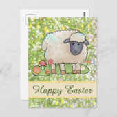 Schaf auf der Weide Postkarte (Vorne/Hinten)