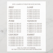 Schaf auf Gras, Bauer & Butcher Werbung Flyer (Hinten)