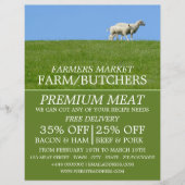 Schaf auf Gras, Bauer & Butcher Werbung Flyer (Vorne)