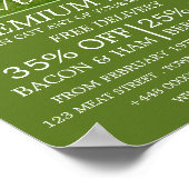 Schaf auf Gras, Bauer & Butcher Werbung Poster (Ecke)