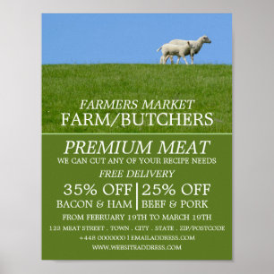 Schaf auf Gras, Bauer & Butcher Werbung Poster