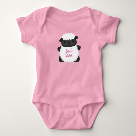 Schaf Baby Shower Pink Strampler (Vorderseite)