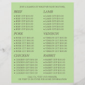 Schaf-, Bauer- und Butchwerbung Flyer (Hinten)