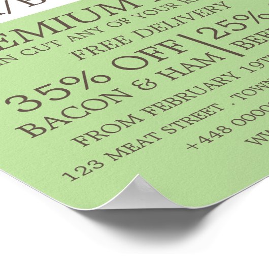 Schaf-, Bauer- und Butchwerbung Poster (Ecke)