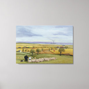 Schaf-Bauers-Insel von Sheppey Leinwanddruck