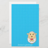 Schaf-Briefpapierblau Briefpapier (Vorne/Hinten)