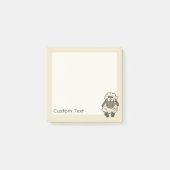 Schaf Cartoon Beige Post-it Klebezettel (Vorderseite)