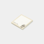 Schaf Cartoon Beige Post-it Klebezettel (angewinkelt)