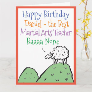 Schaf-Design Alles Gute zum Geburtstag Kampfsportl Karte