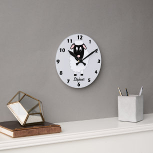 Schaf Design Personalisiert Runde Wanduhr