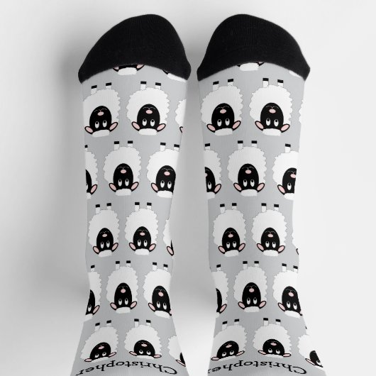 Schaf Design Personalisiert Socken (Oben)