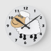Schaf Design Runde Wanduhr (Vorderseite)