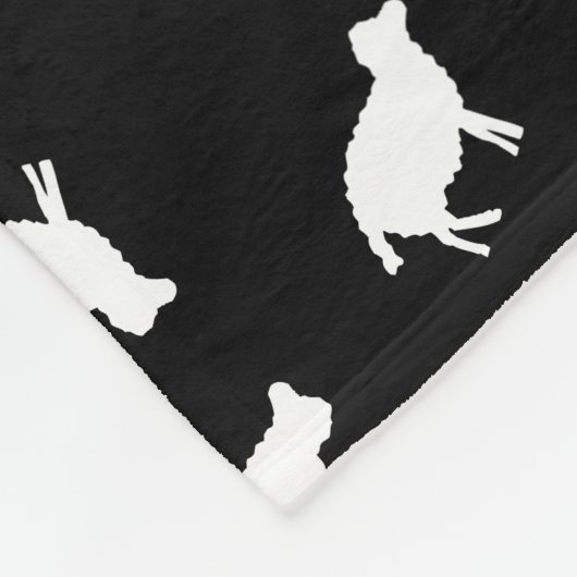 Schaf-Druck-Muster-Schaf-Silhouetten entwerfen Fleecedecke (Ecke)