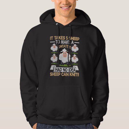 Schaf Es braucht 5 Schafe, um einen Pullover herz (Vorderseite)