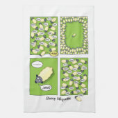 Schaf-Etikette Geschirrtuch (Vertikal)