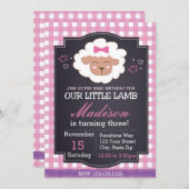 Schaf-Geburtstags-Einladung Einladung (Vorne/Hinten)