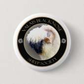 Schaf-Gesellschafts-Logo-Knopf Wallis Blacknose Button (Vorderseite)