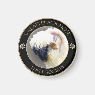 Schaf-Gesellschafts-Logo Wallis Blacknose Magnet