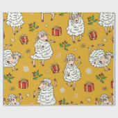 Schaf Hintergrund Vintage Geschenkpapier (Flach)