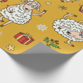 Schaf Hintergrund Vintage Geschenkpapier (Ecke)