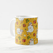 Schaf Hintergrund Vintage Kaffeetasse (Vorderseite Links)