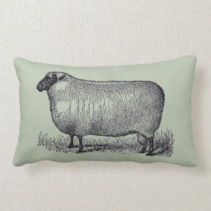 Schaf-Illustrations-Bauernhaus-Art-Wohngestaltung Lendenkissen