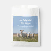 Schaf im Feld Kunde Vielen Dank Wolle Garn Geschenktütchen (Vorderseite)