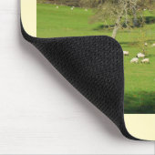 Schaf im Winter sonnig Mousepad (Ecke)