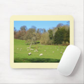 Schaf im Winter sonnig Mousepad (Mit Mouse)
